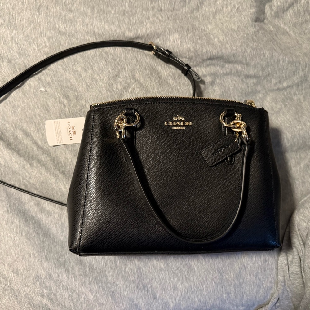 NWT Coach Black Leather Satchel